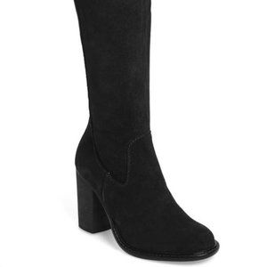 Black Leather Over The Knee Boots - Kelsi Dagger Brooklyn - US 8.5